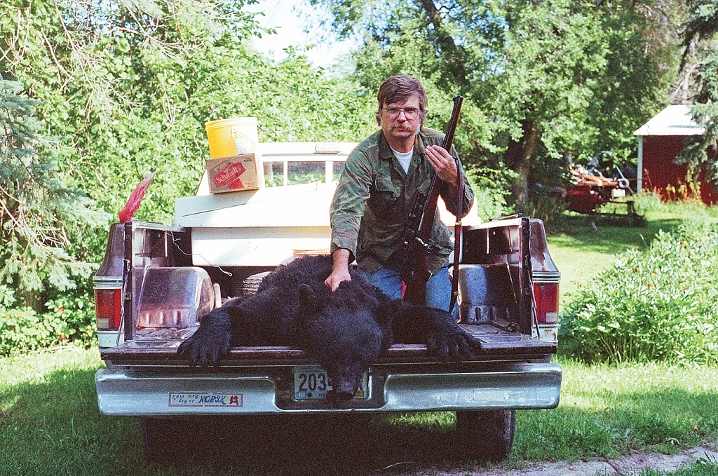 Pinckney with a 400-pound black bear and 1908 DWM 7 x 57, his rifle of choice for 30-odd years.